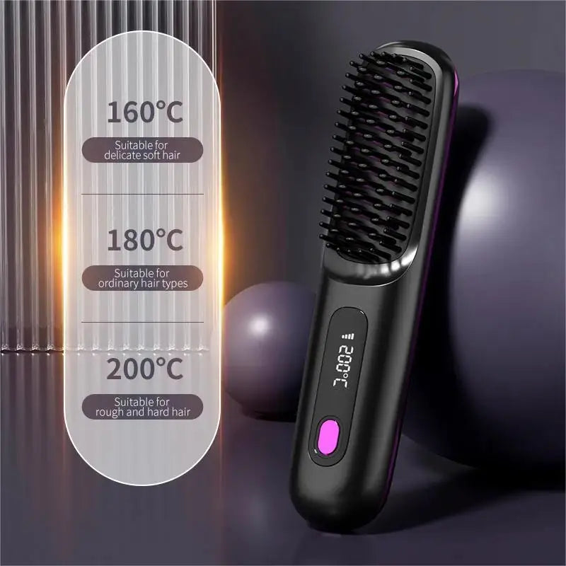 Wireless Portable Straight Hair Comb