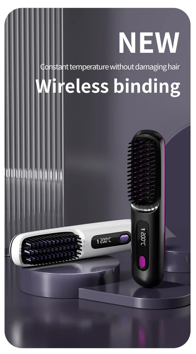 Wireless Portable Straight Hair Comb