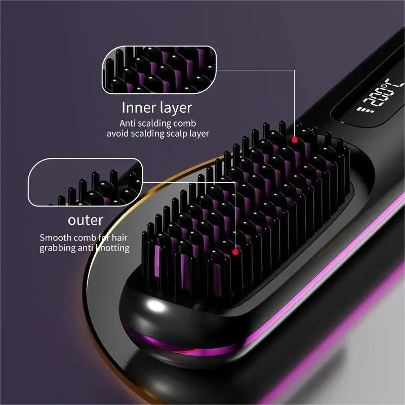 Wireless Portable Straight Hair Comb