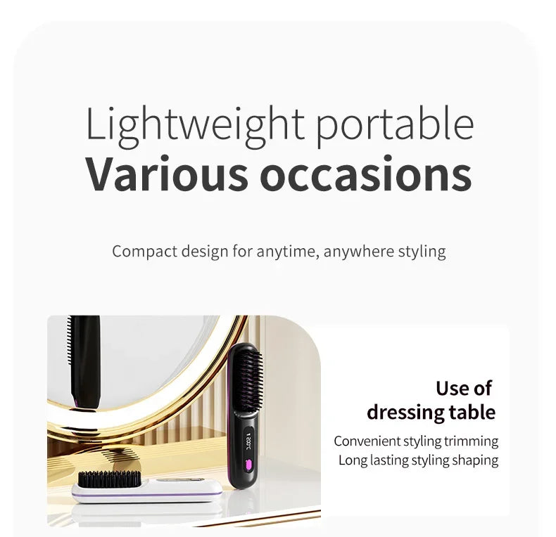 Wireless Portable Straight Hair Comb