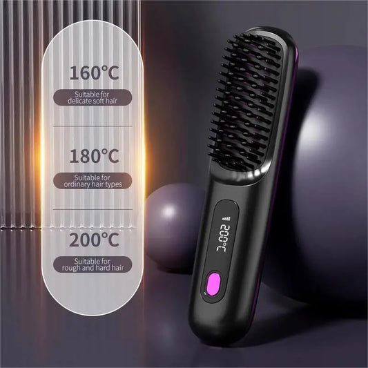 Wireless Portable Straight Hair Comb